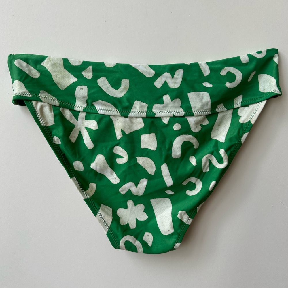 ANTHROPOLOGIE - Alja Horvat Bikini Top & Bottom - Green / White Print - S / M - Picture 11 of 13